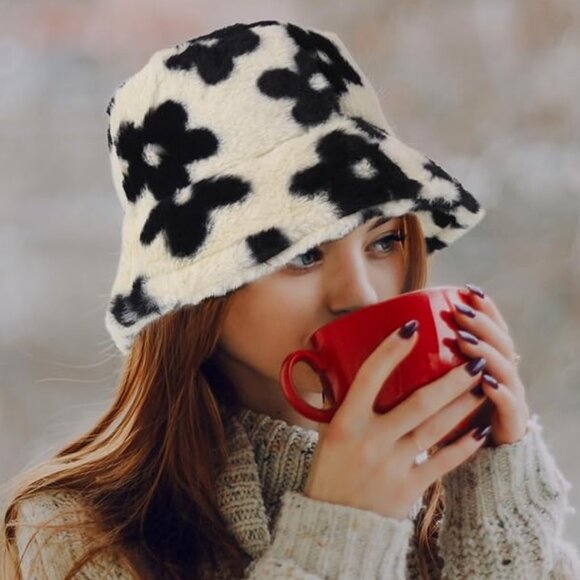 Winter Soft Faux Fur Plush Bucket Hat main image 6